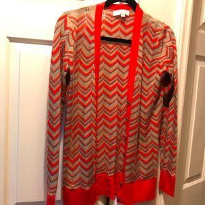 Ann Taylor LOFT Orange Chevron Sweater Size S